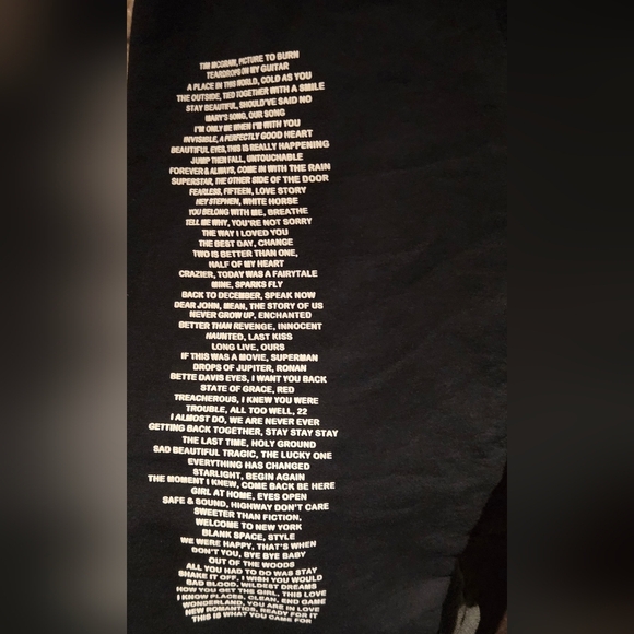 Taylor Swift Song Title Sweatpants – Medium Black Jerzees Nublend - Picture 7 of 8